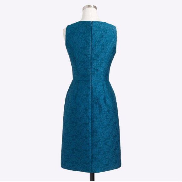 NWOT J.Crew Peacock Blue Cocktail Dress - Picture 2 of 7